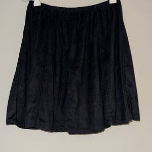 Brandy Melville Black Suede Mini Skirt